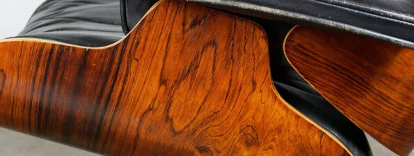 Rosewood charles Eames loung and otoman - Tritemps collectible furniture - Restauration service