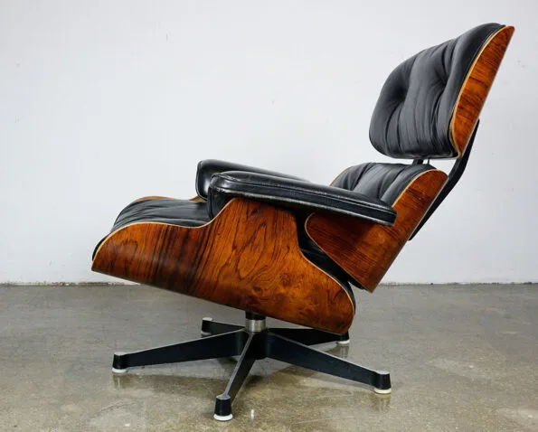Restored rosewook charles Eames Rare lounge chair by tritemps art furniture - Restauration workshop service