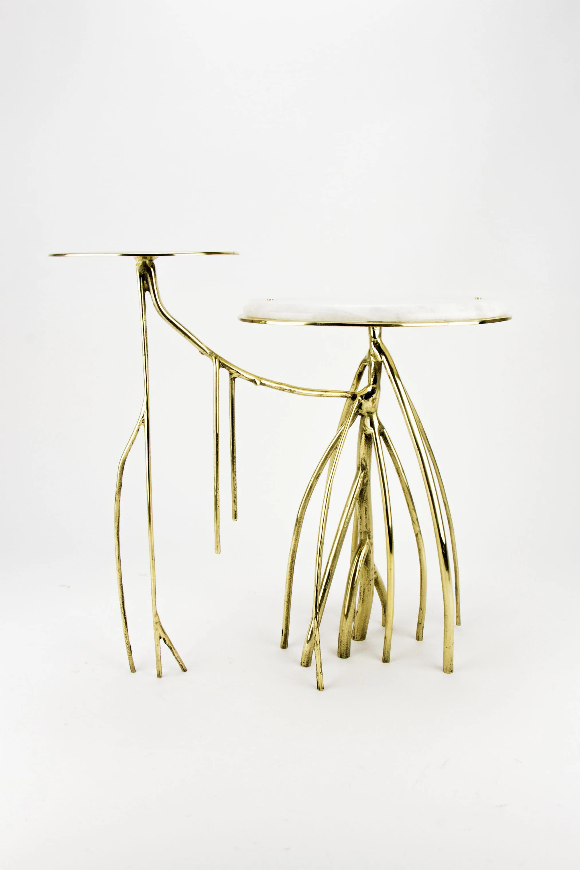 Double side table - Mangrove collection - Collectible design - French furniture designer